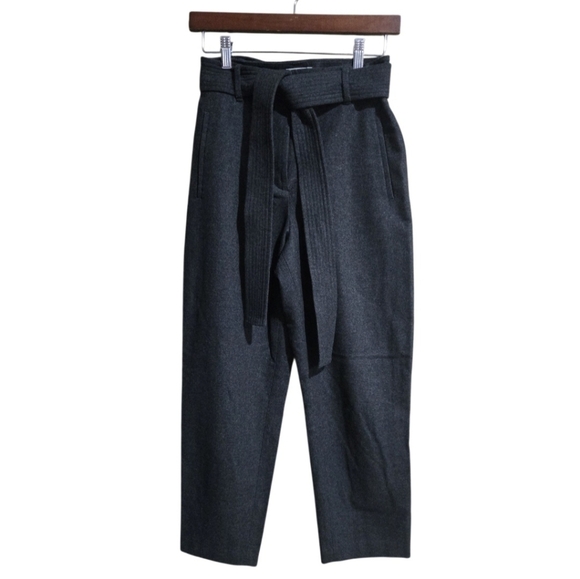 Aritzia Wilfred Gia Pants. Heather Dark Grey. 68%wool. 5% Cashmere. Size 2 - Picture 3 of 7